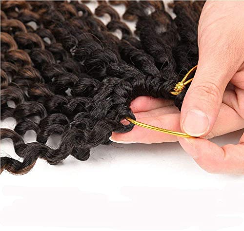 Passion Twist Synthetic Water Wave Crochet Hair 6 Packs (18inch T1B/30/27#)