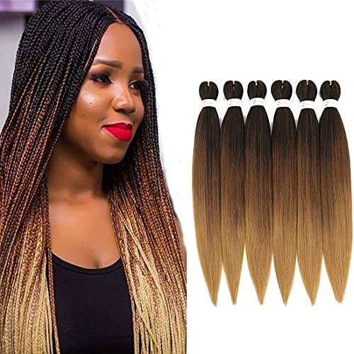 Ombre 26" Pre-stretched Braiding Hair  6 Packs/Lot