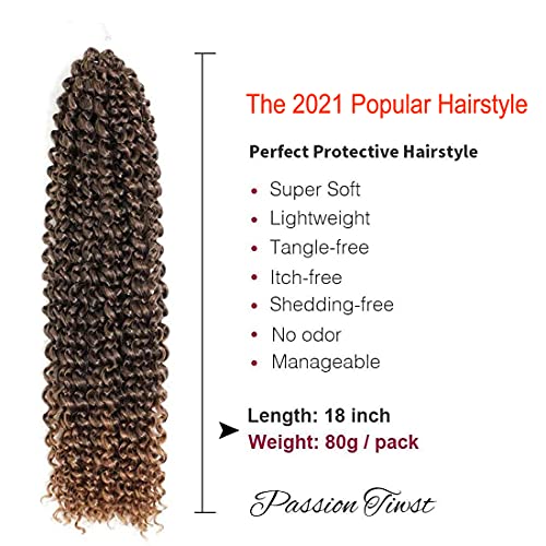 Passion Twist Hair Ombre Blonde 7 packs 22strands/Pack (18inch, T27)
