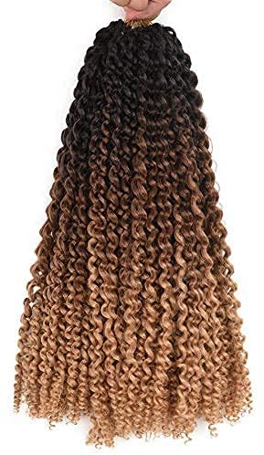 Passion Twist Synthetic Water Wave Crochet Hair 6 Packs (18inch T1B/30/27#)
